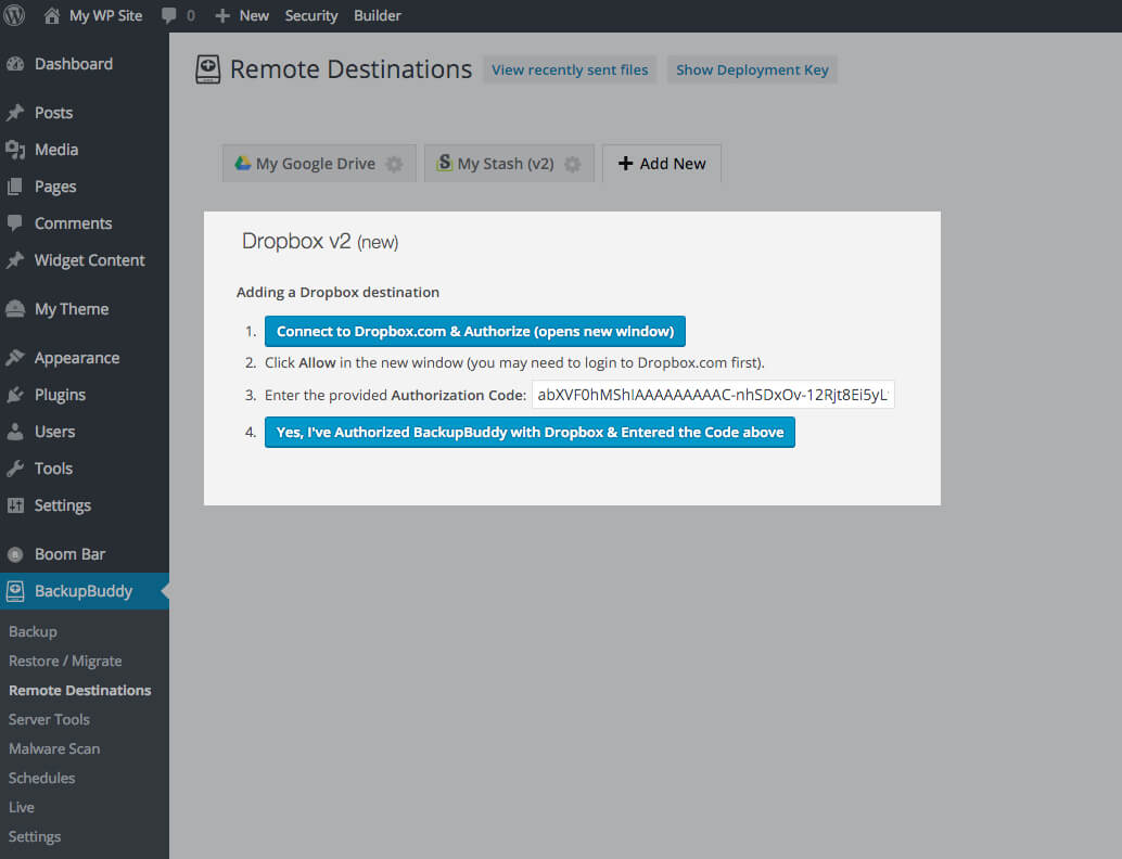 dropbox-authorizaiton-code