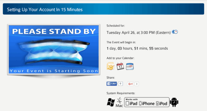 Leveraging your event confirmation page