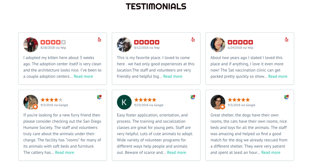 testimonials