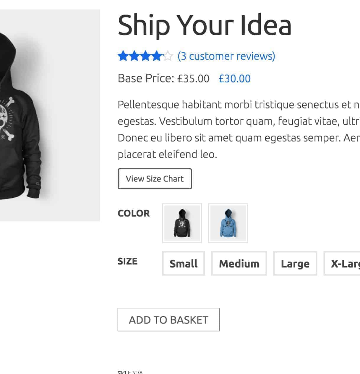 Size Chart Modal Button