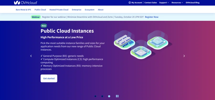 OVHcloud for dedicated servers in Europe