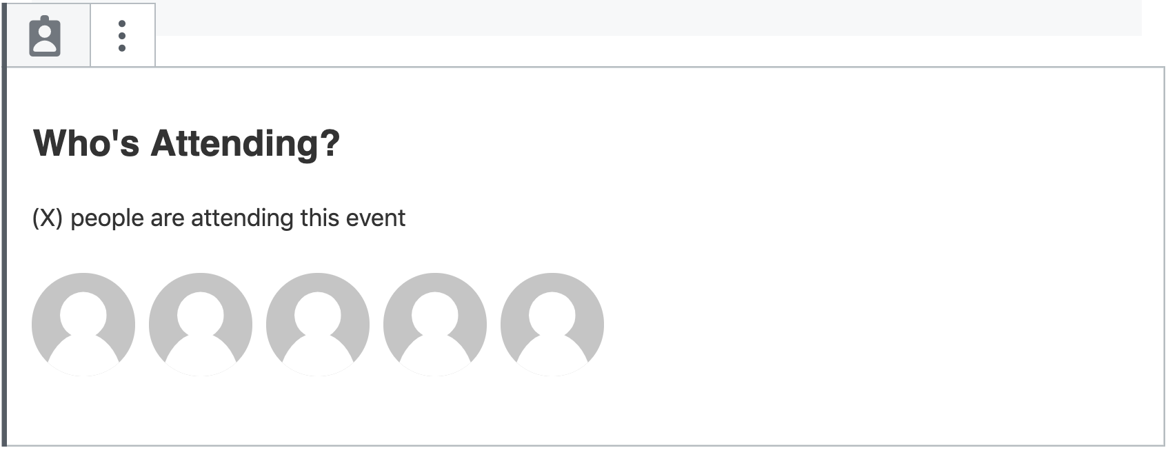 Public Attendee List on the front end