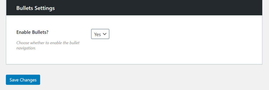 WooThumbs bullets settings