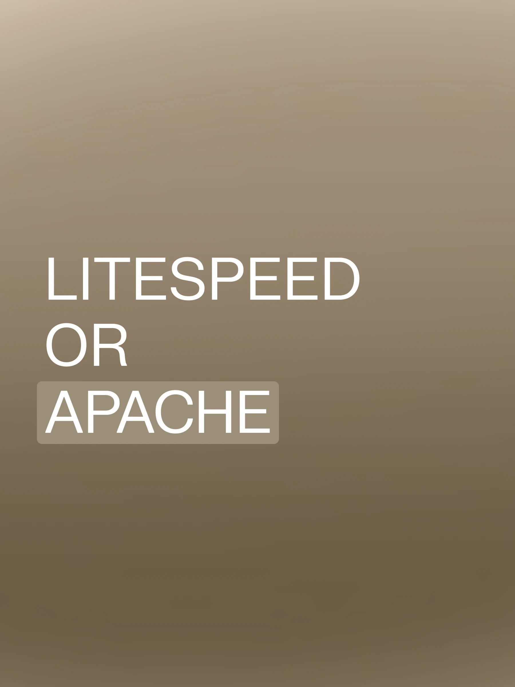 litespeed vs apache FG