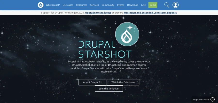 Drupal homepage