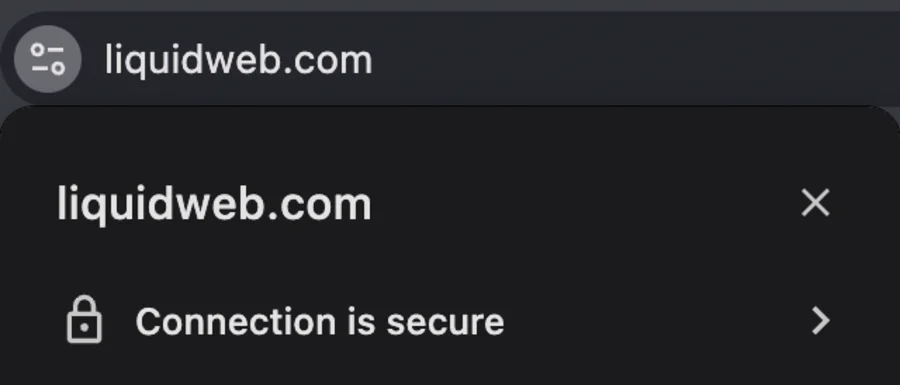 Liquid Web SSL certificate