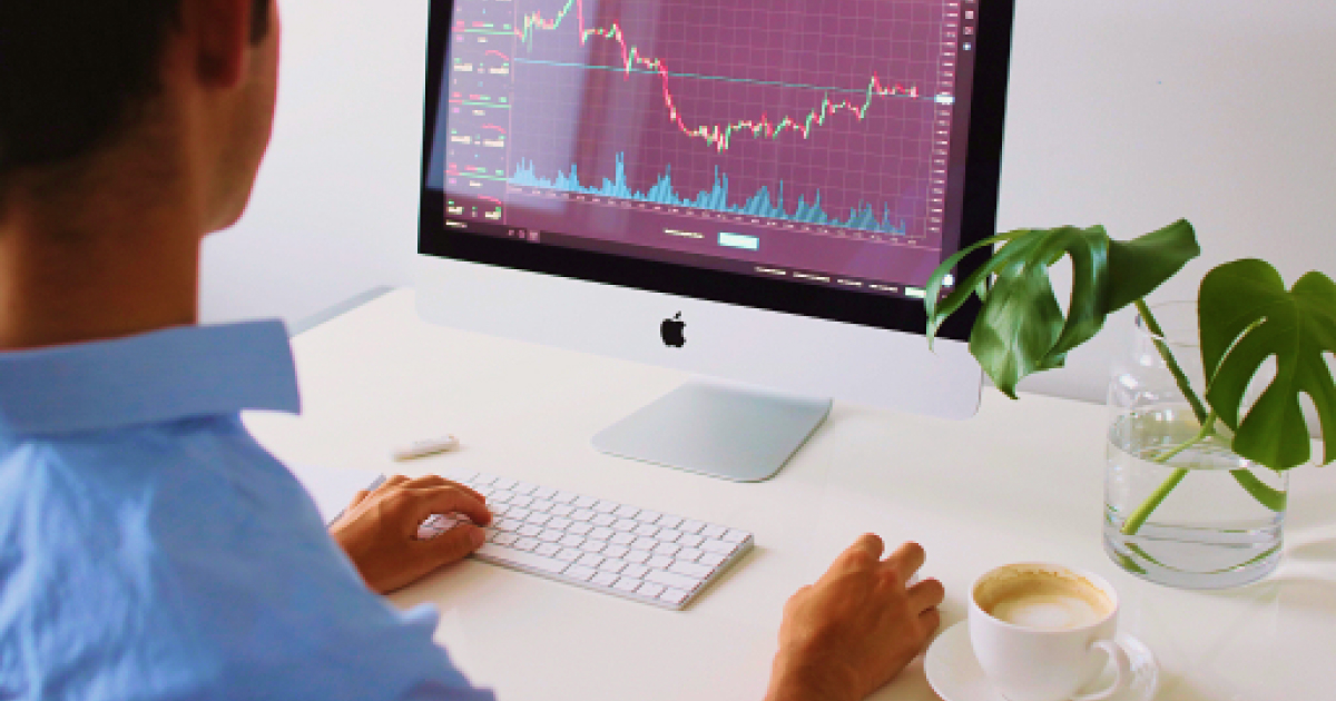 Woman looking at reporting data.