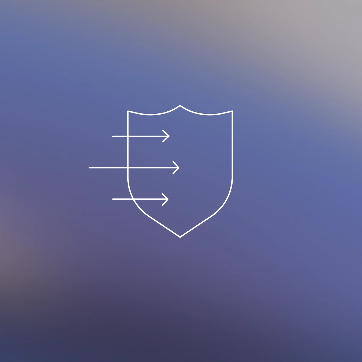 Illustration of a shield against a gradient background.