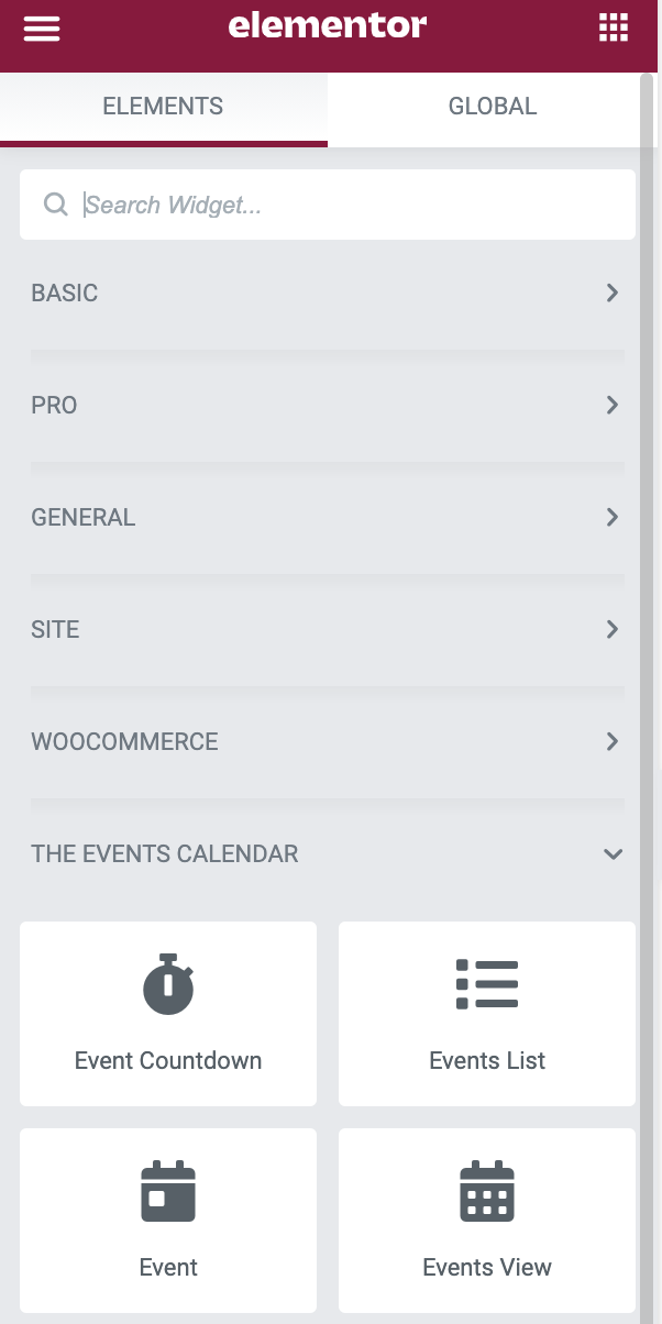 Elementor - Events Calendar Pro Widgets Screenshot 1