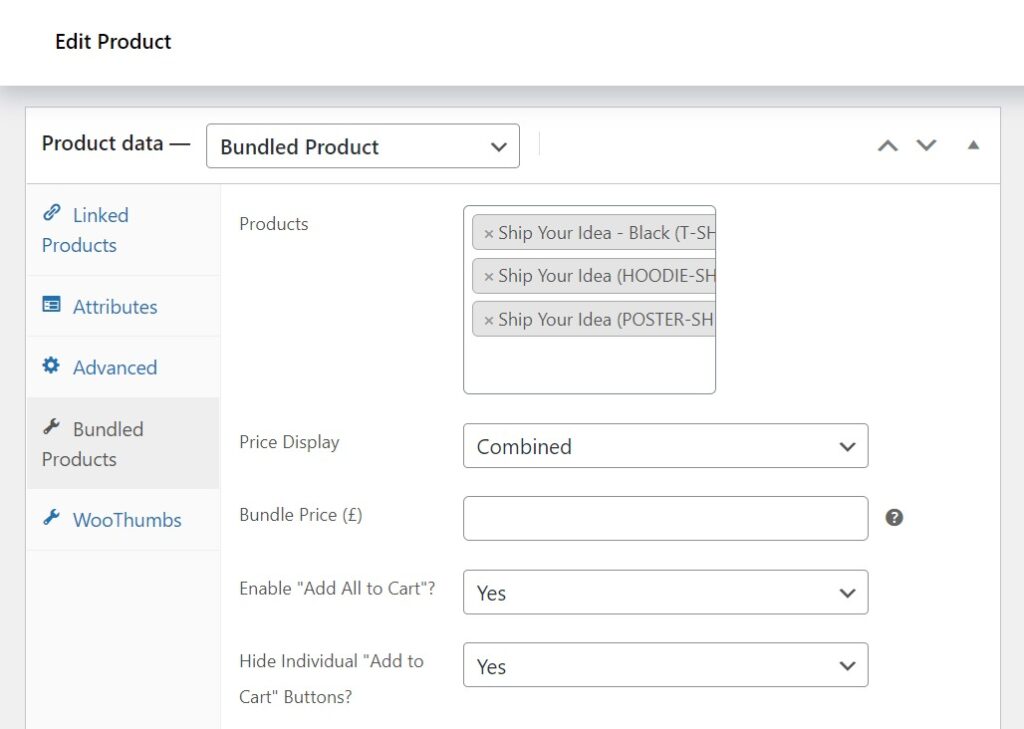 bundling products