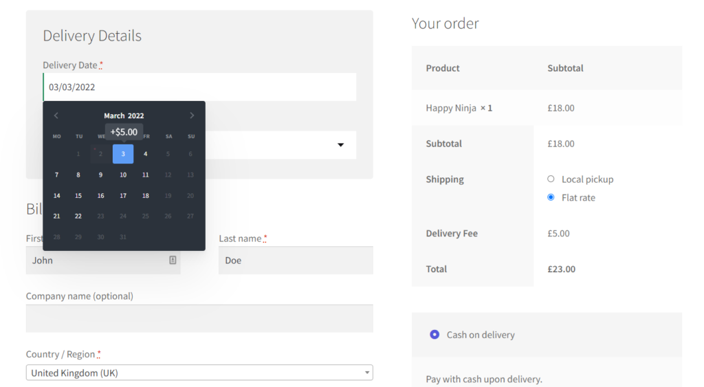 delivery date woocommerce
