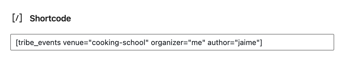 New shortcode attributes