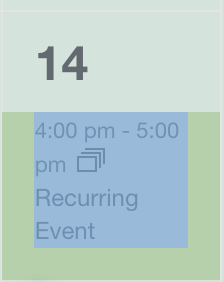 styling the events container