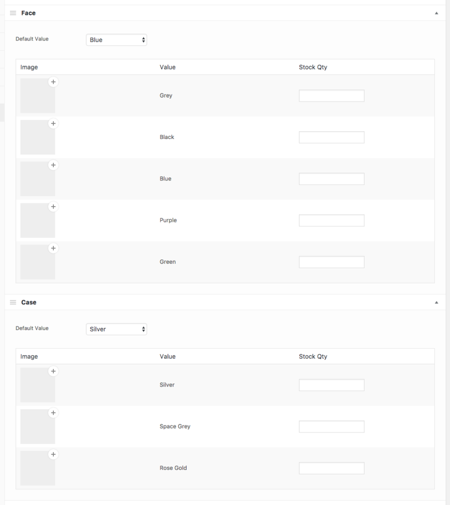 product configurator empty layers