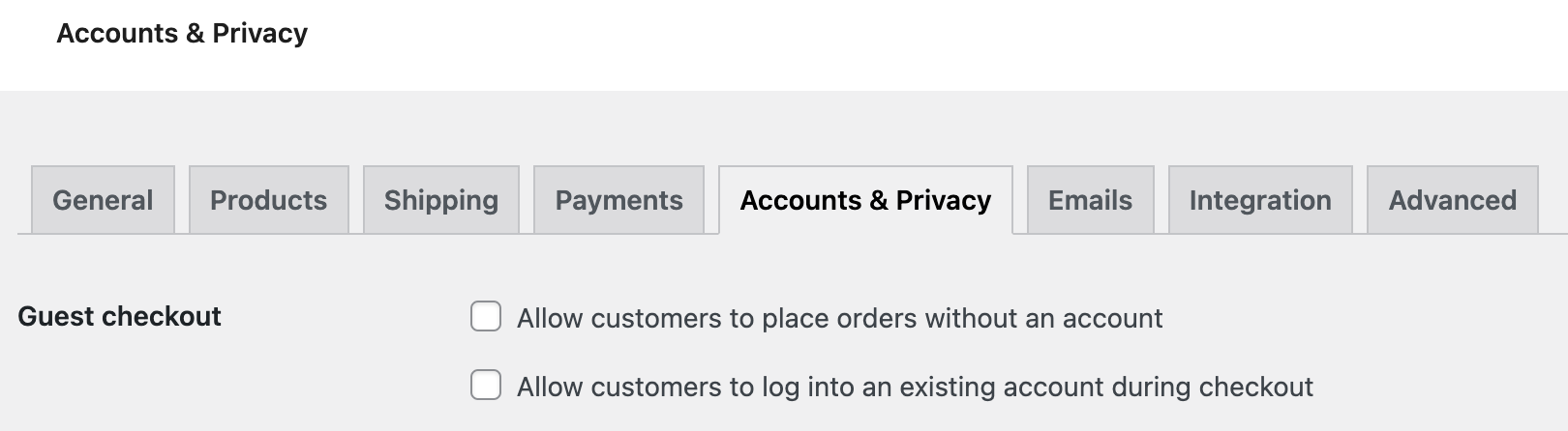 WooCommerce options to uncheck for LearnDash The Events Calendar integration