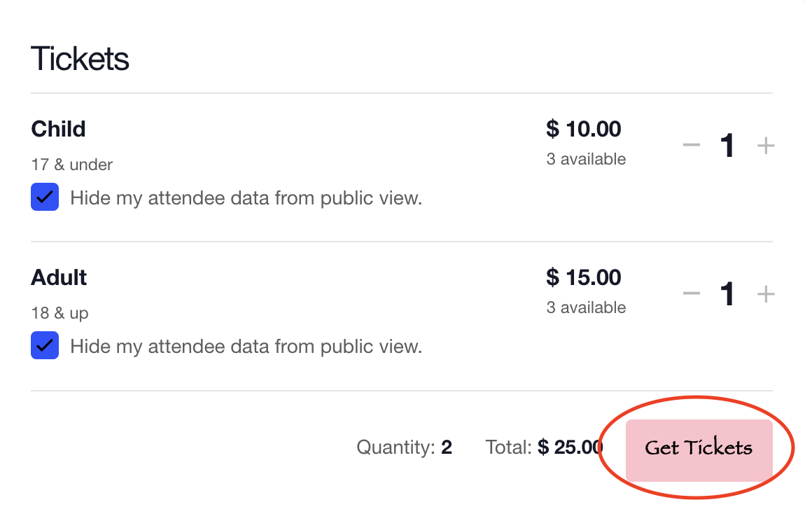 style the ticket registration form with CSS