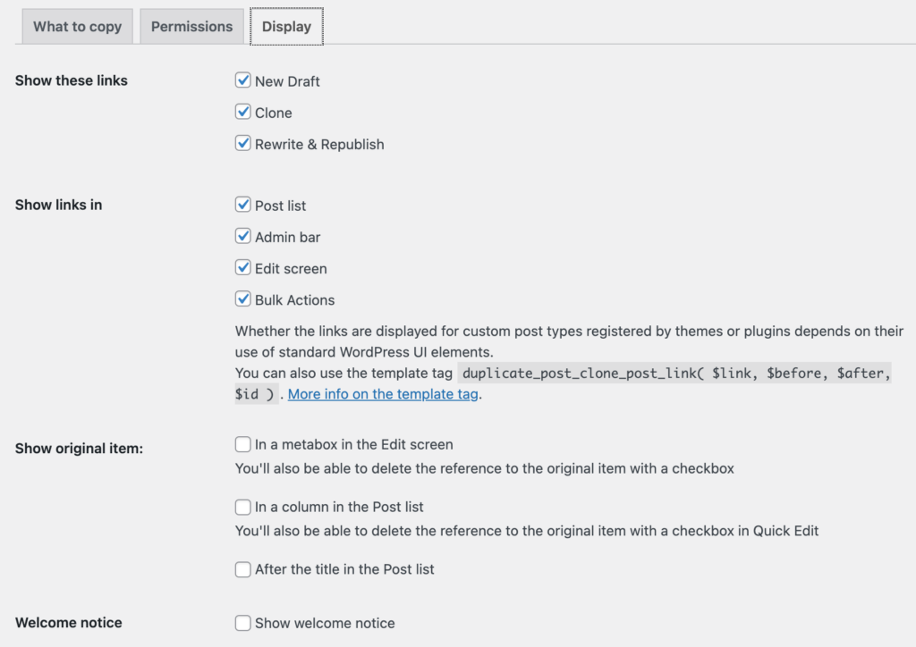 Yoast Duplicate Post display tab