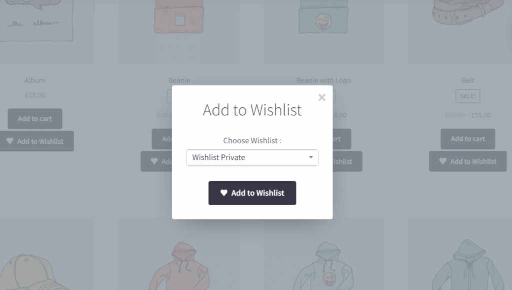 wishlists to ecommerce