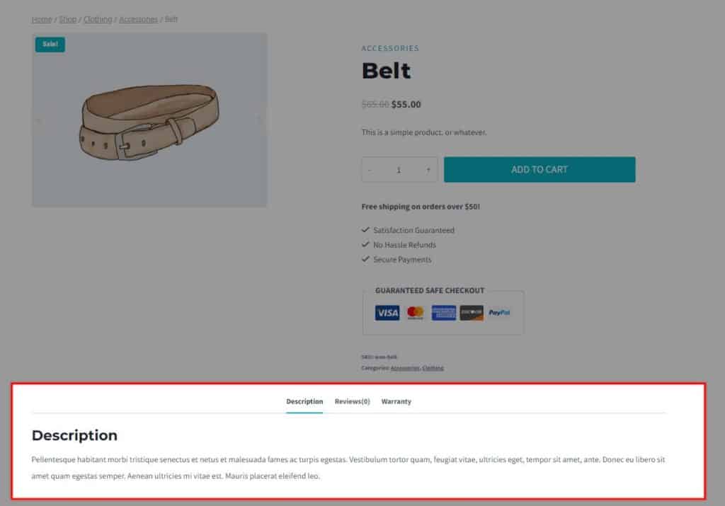 Product Tabs