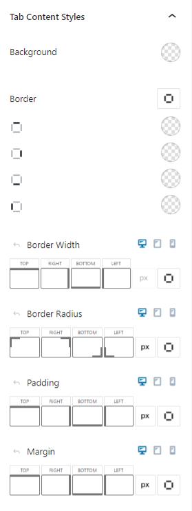 Tab Content Styles