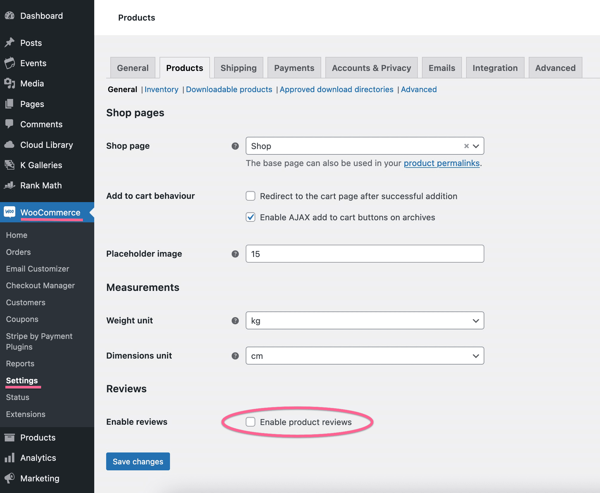 Enable WooCommerce Reviews