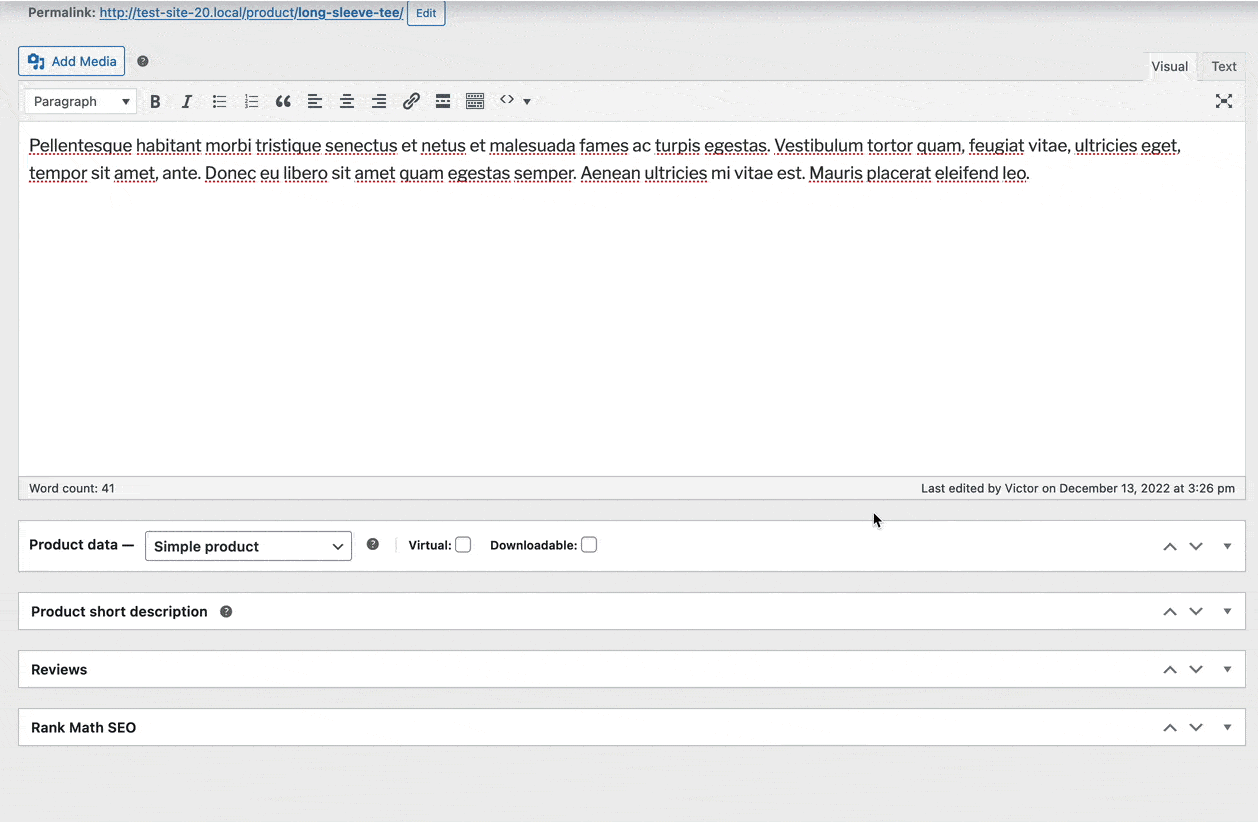 Add attributes to product
