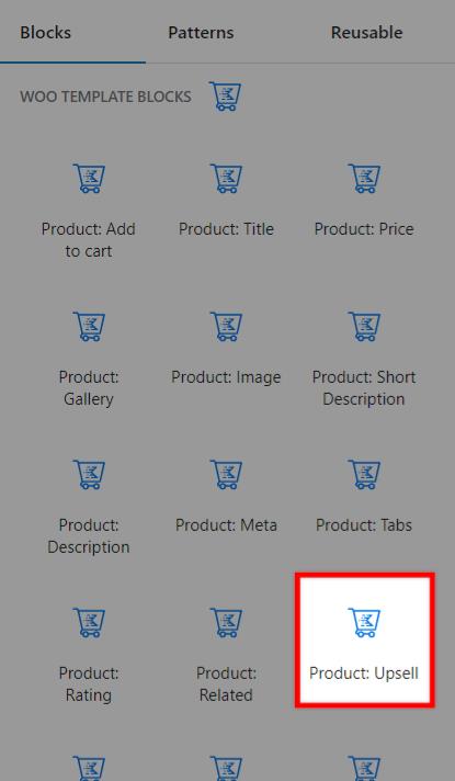 Product Upsell block