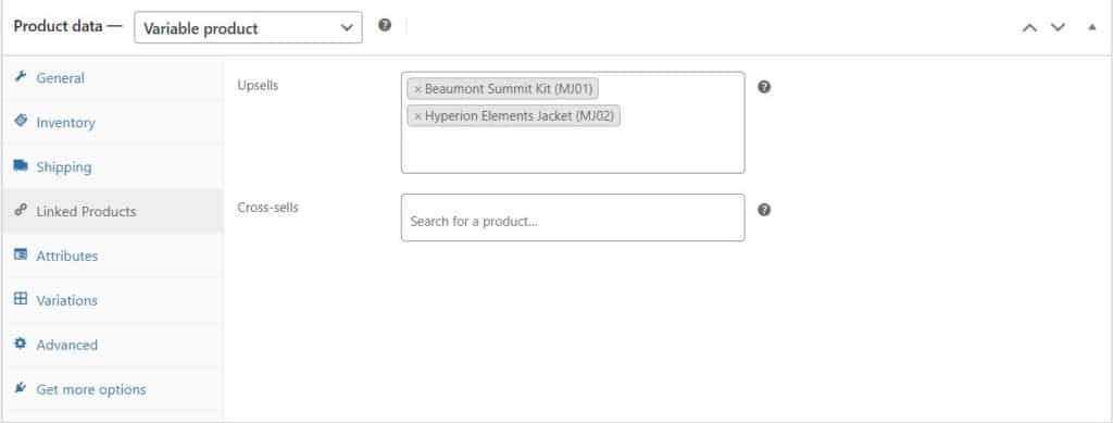WooCommerce Linked Products Upsells