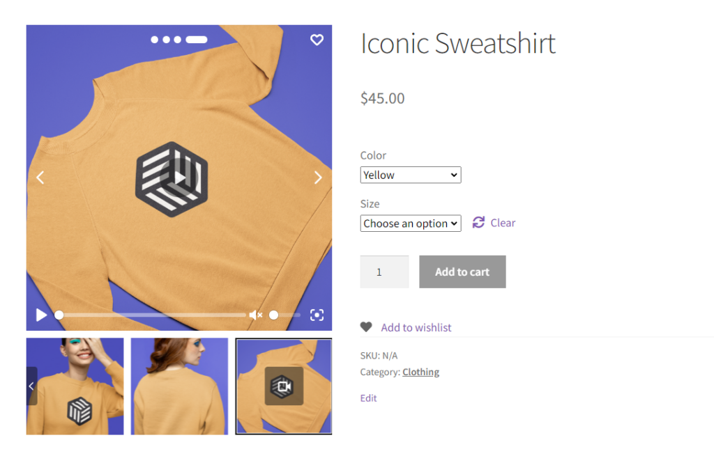woocommerce product video