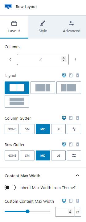 Row Layout Layout Settings-2