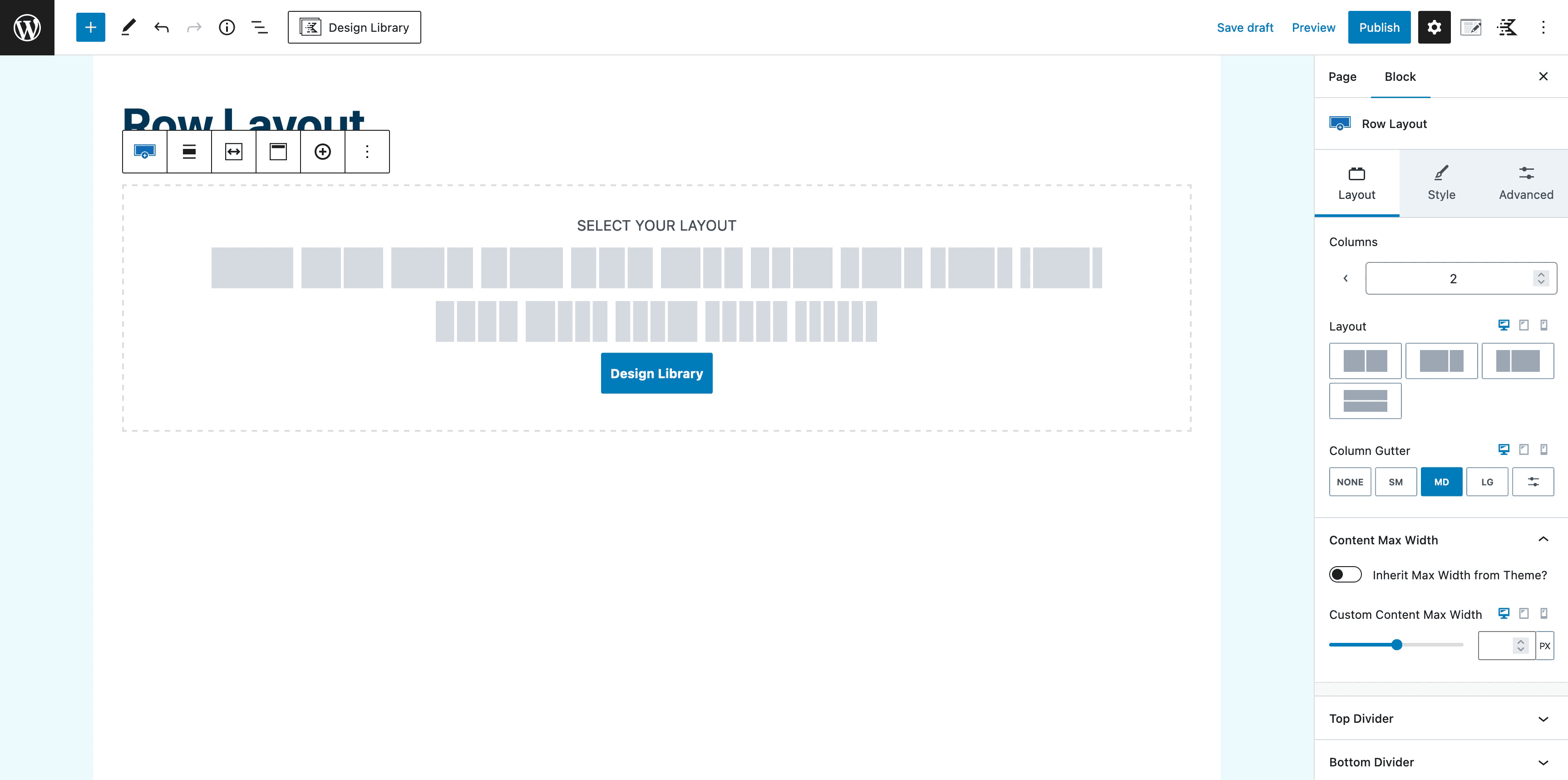 Select a layout
