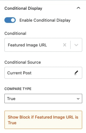conditional display