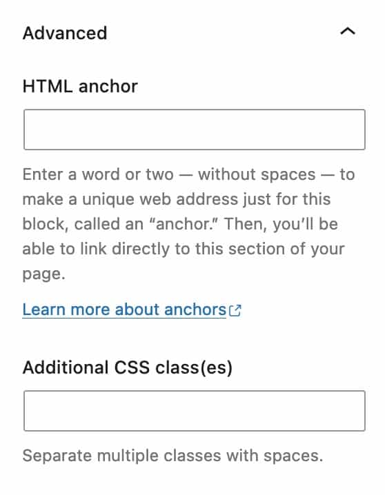 Form (Adv) - Advanced section
