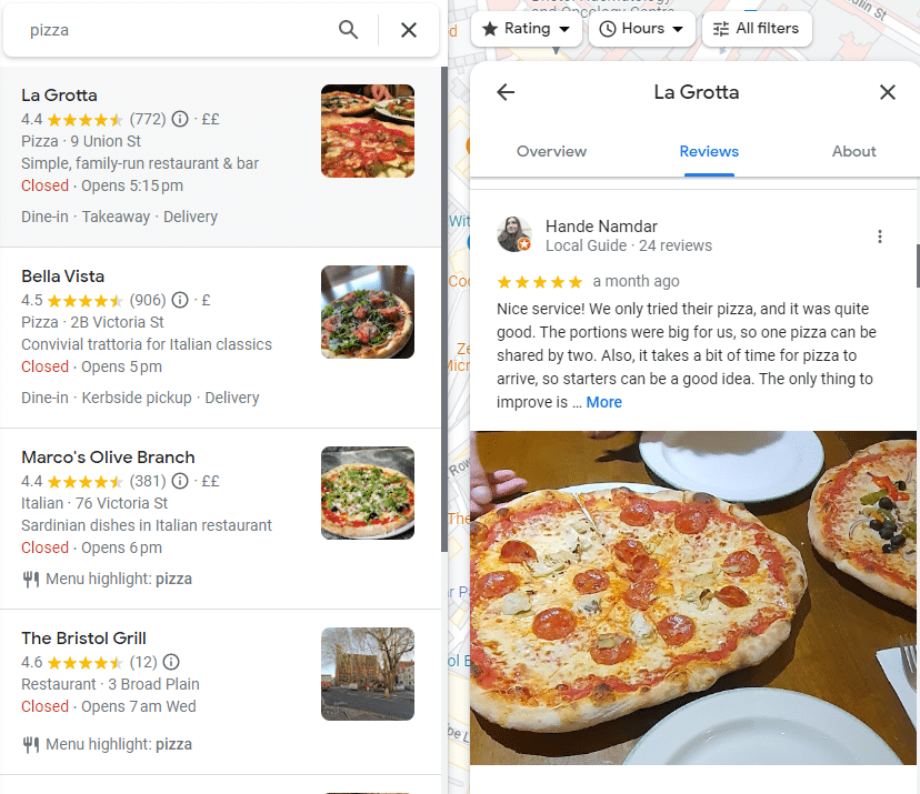 review with feedback