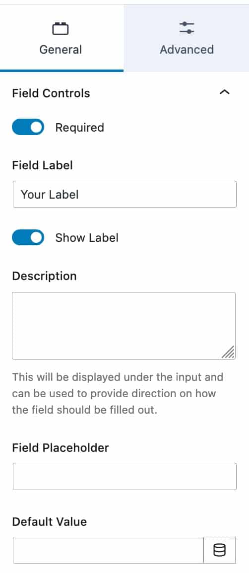 Form (Adv) - Block General Settings