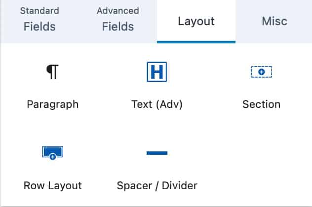 Form (Adv) - Layout Blocks