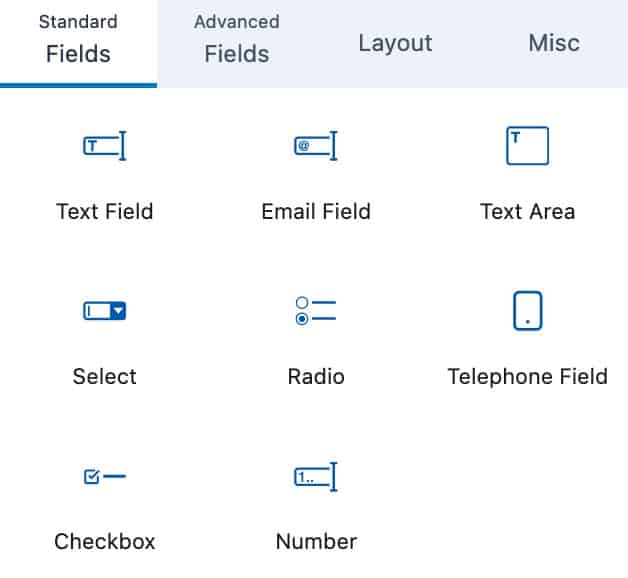 Form (Adv) - Standard Fields