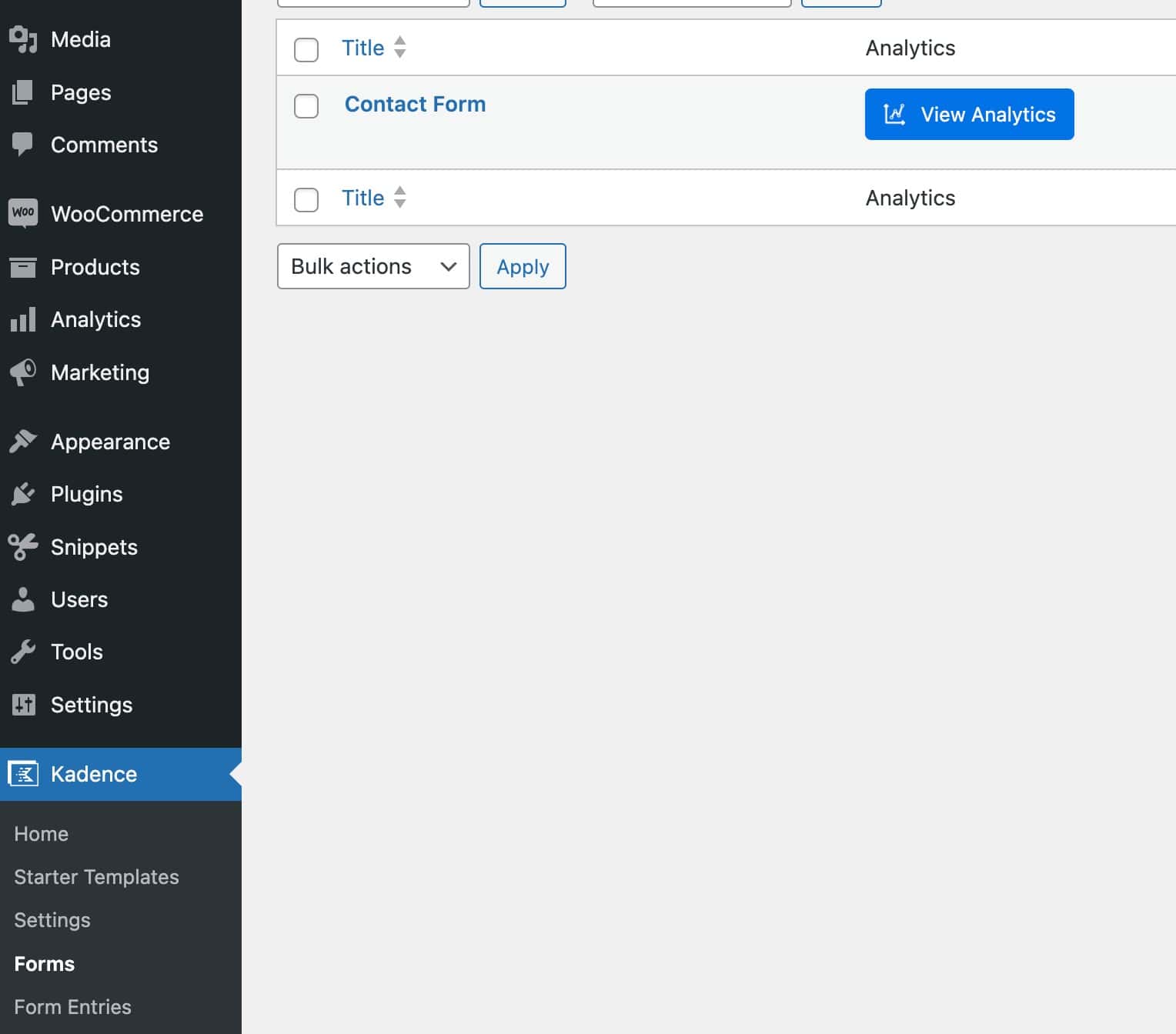 Form (Adv) - View Analytics