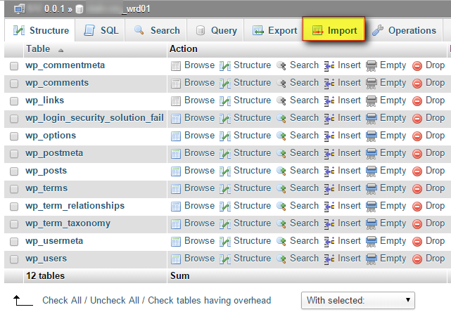 How to import and export MySQL databases in SiteWorx | Liquid Web