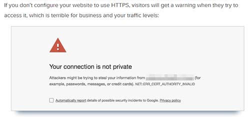 Make sure to generate an SSL certificate to have an HTTPS connection.