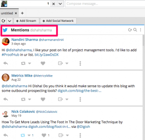 Mentions of Brand on Hootsuite