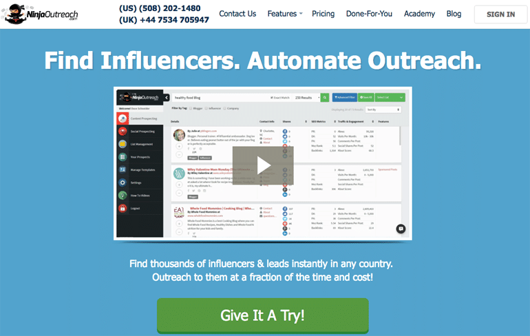 Ninja Outreach Monitoring Tool