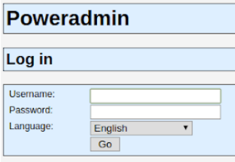 Once the installation of Poweradmin is complete you'll be able to see its login screen.