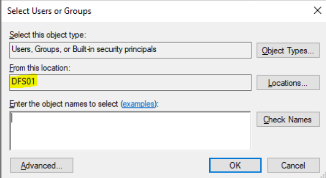Select Users or Groups