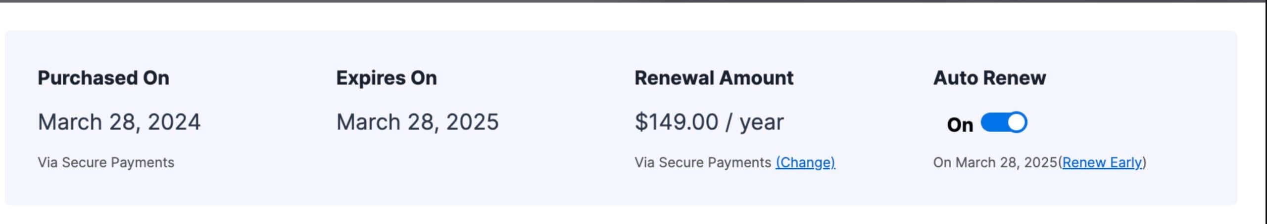 Subscription Details