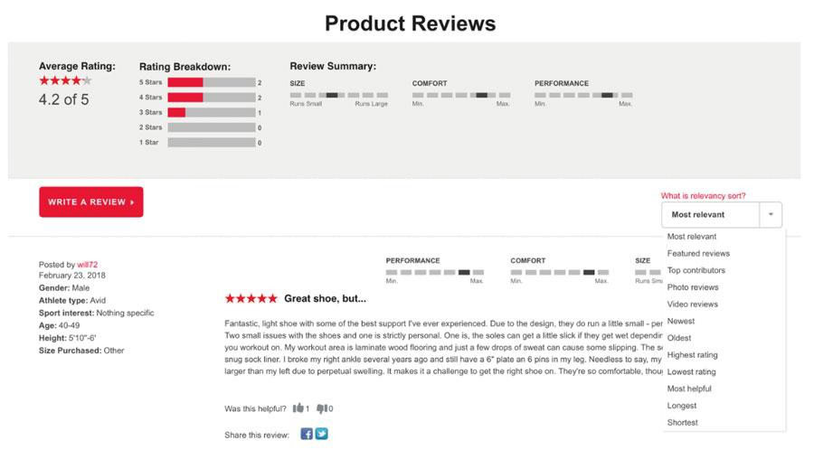 add reviews to design your ecommerce site for conversions