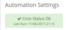 automation settings green status