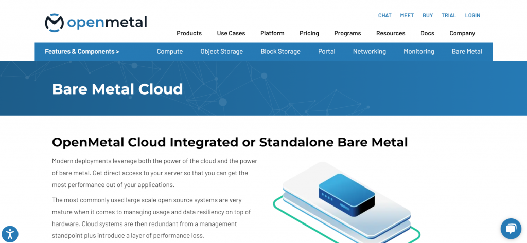 OpenMetal has bare metal servers custom-built to suit your type of business.