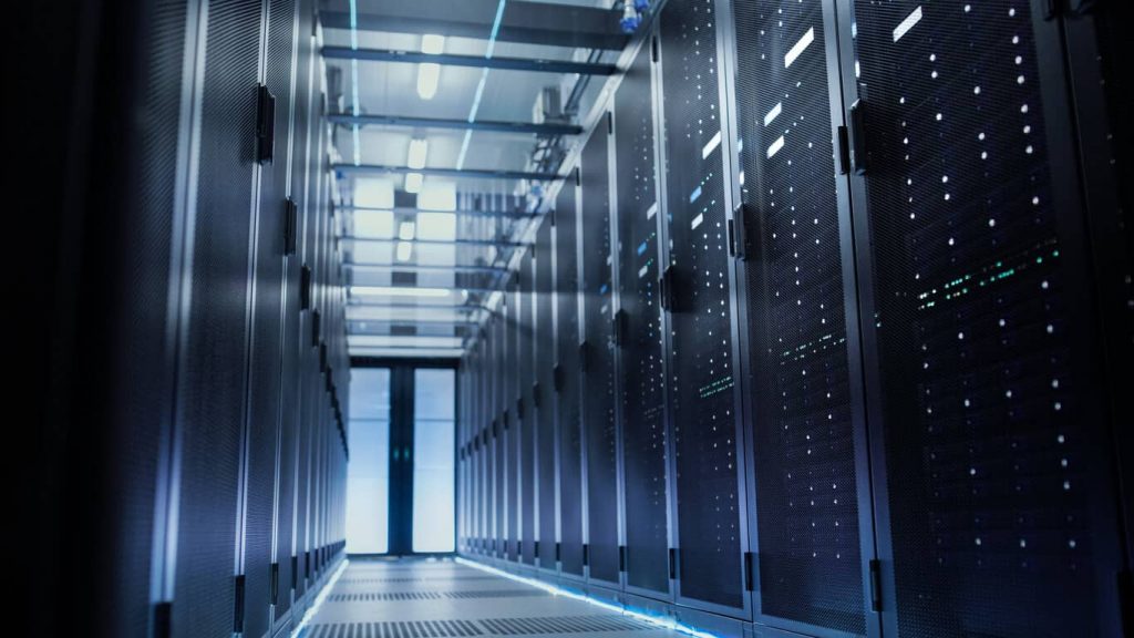 Data center housing customer managed hosting servers.