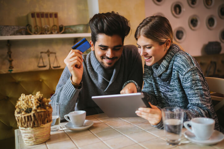 couple giving a donation